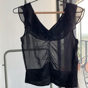 Sheer silk blouse